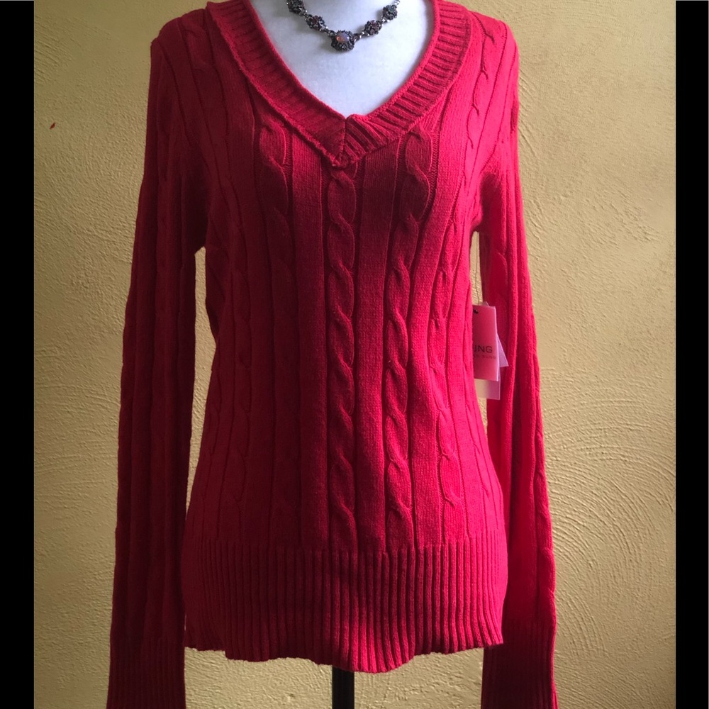 Alfred Sung Primary Red Sweater New NWT!